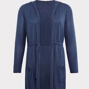 Torrid Sz 4 ANORAK HOODED CINCH WAIST SWEATER